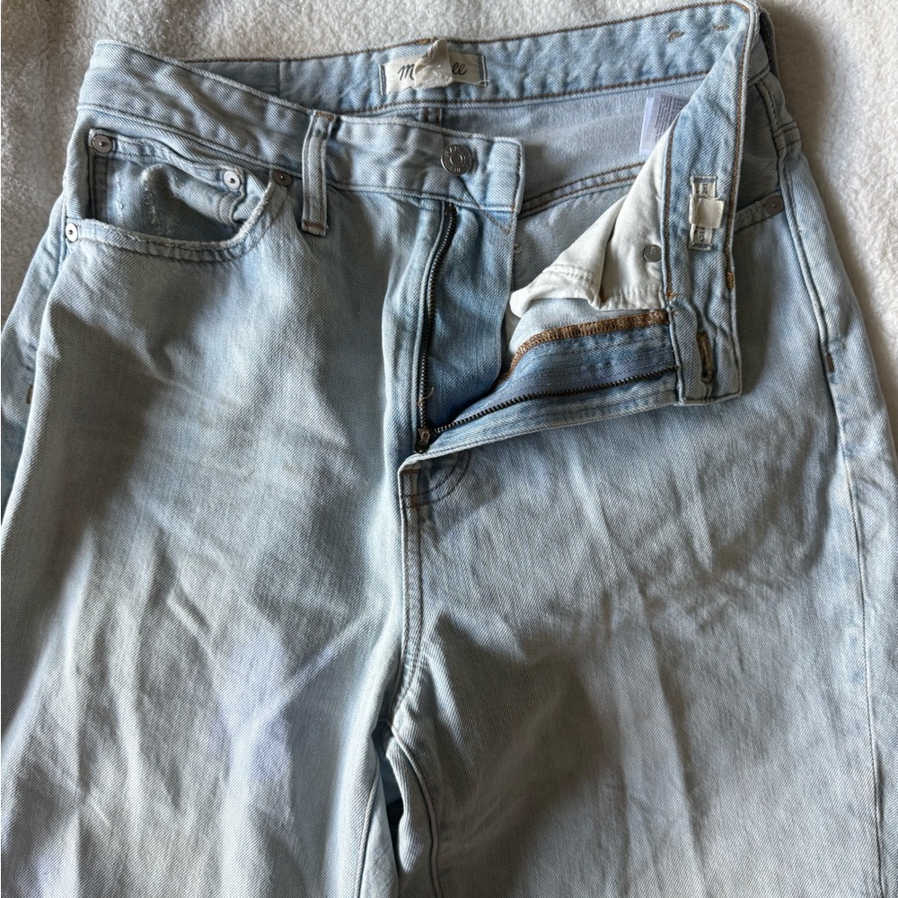 Madewell Perfect Vintage Curvy in Fitzgerald wash cropped jeans